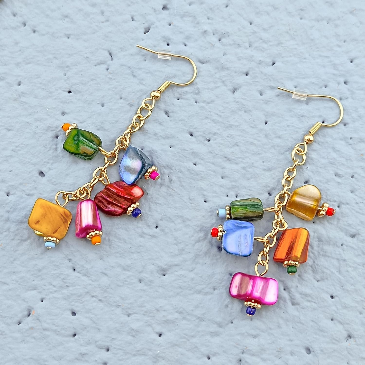 Firstmeet Bohemian Layered Shell Beaded Necklace Set Seed Bead Irregular Costume Jewelry for Women - Image 7