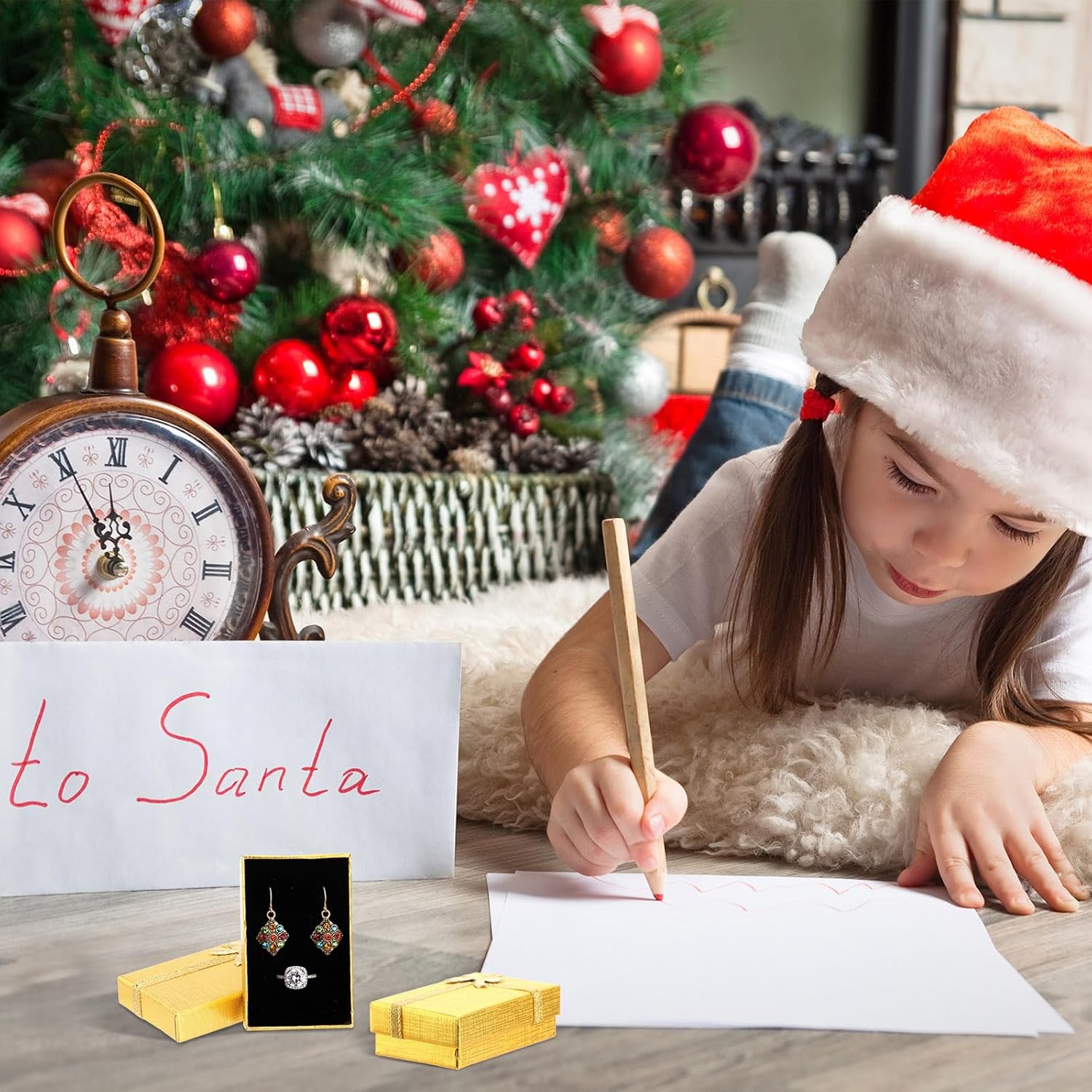 Jetec 96 Pcs Jewelry Gift Boxes 2 x 3.1 x 1.1 Inch Jewelry Boxes with Ribbon Bowknot Cardboard Christmas Wedding Small Gift with Lids Necklaces Bracelet Box Ring Earring for Storage(Gold) - Image 4