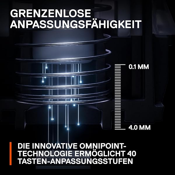 SteelSeries Apex Pro TKL Wireless HyperMagnetic Gaming-Tastatur – E-Sports TKL-Formfaktor – Anpassbares Ansprechverhalten – PBT-Keycaps – Bluetooth – 2,4 GHz– USB-C – Deutsches Tastatur (QWERTZ) - 5