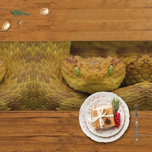 Miniatura 4 de Camino de mesa de Navidad de serpiente, decoración de mesa de comedor, decoración de Navidad, decoración de interiores del hogar, caminos de mesa de