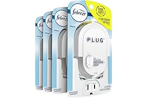 Febreze Plug In Air Freshener Fade Defy Plugs, Scented Oil Warmer, 4 Pack
