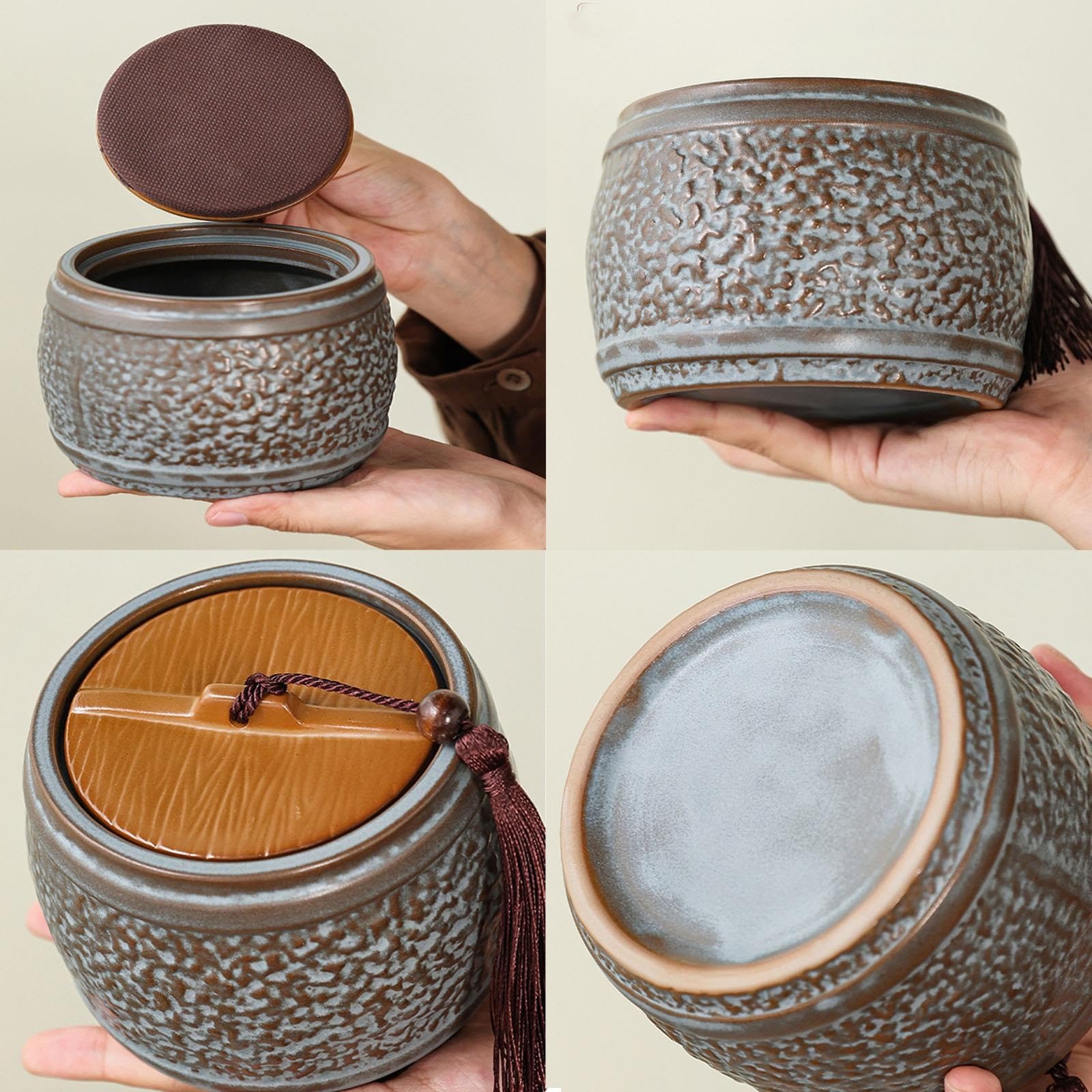 Boîte De Rangement En Céramique Le Thé, Boîtes À Sucre Vintage Tea Caddy