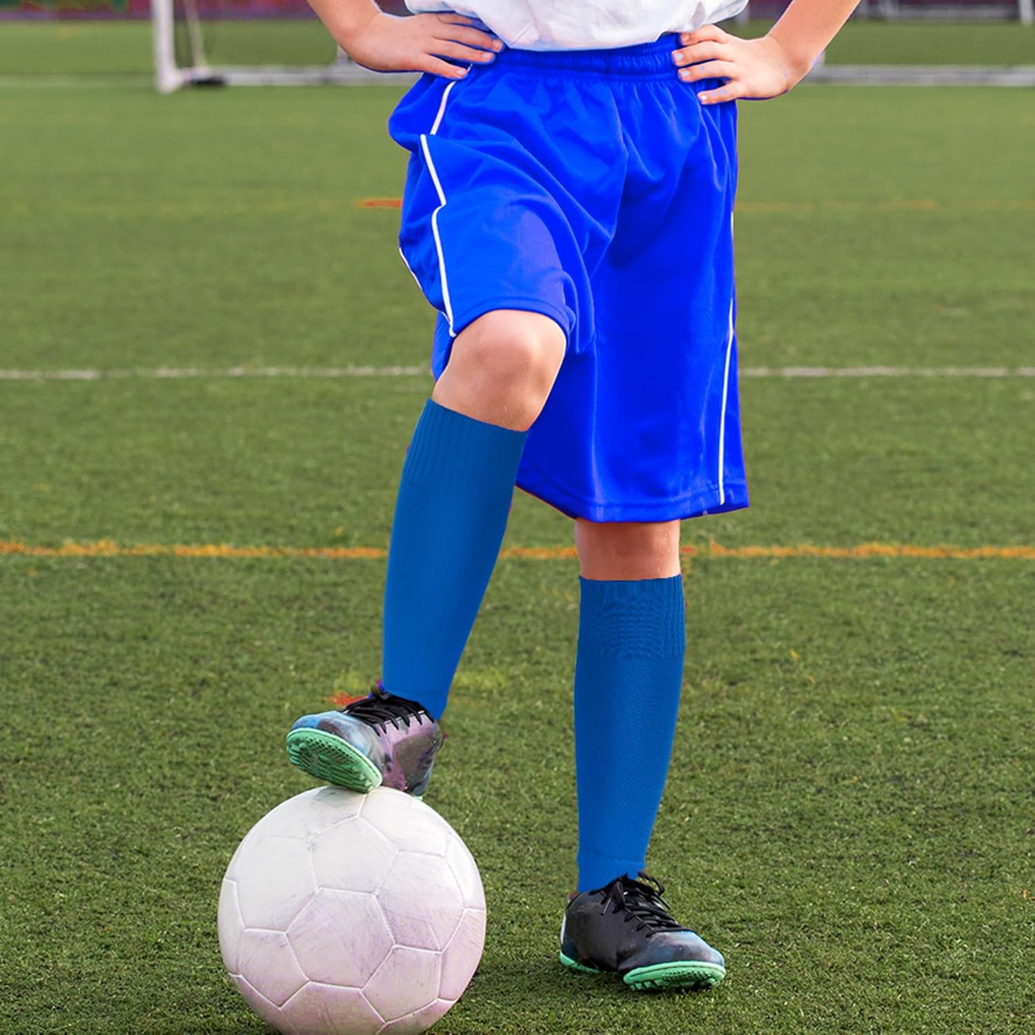 Dxhycc 3 Pairs Kid Soccer Socks Soccer Leg Sleeves Socks Athletic Socks for Youth Boys Girls Football Baseball Softball Rugby - Image 6