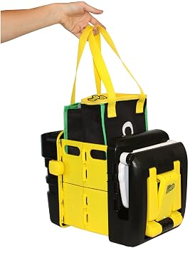 Bubble Bum Junkie Car Organizer, Black/Yellow