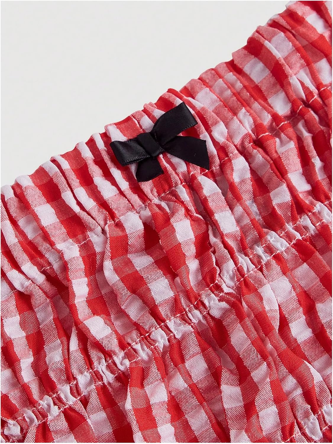 SOLY HUX Women's Ruffle Shorts Plaid Y2k Lace Bloomers Elastic Waist Frill Bottoms Gingham Micro Boyshorts - Image 3