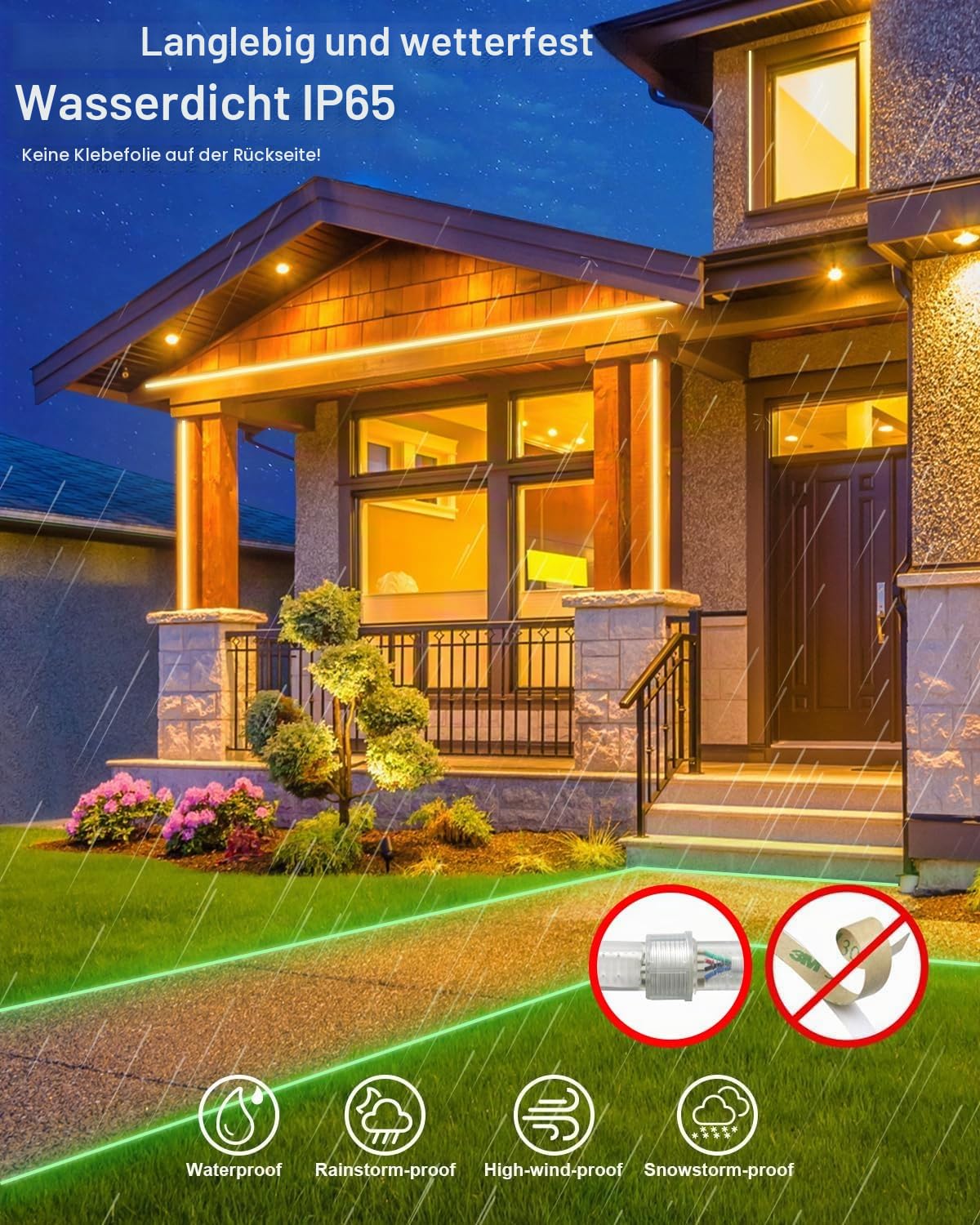 ALITOVE 230V Neon LED Streifen 30m RGB LED Band Aussenbereich Wasserdicht | mit IR Fernbedienung, für Außenwände von Gebäuden, im Garten,am Pool, auf Partys und in Bars, Nicht Selbstklebend, Keine APP