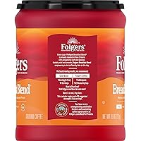 Vista 3 de Folgers Breakfast Blend Café molido, café suave y suave, recipiente de 9.6 onzas