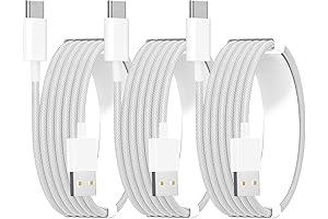 60W USB A to USB C Nylon Braid Charging Cord for iPhone 15