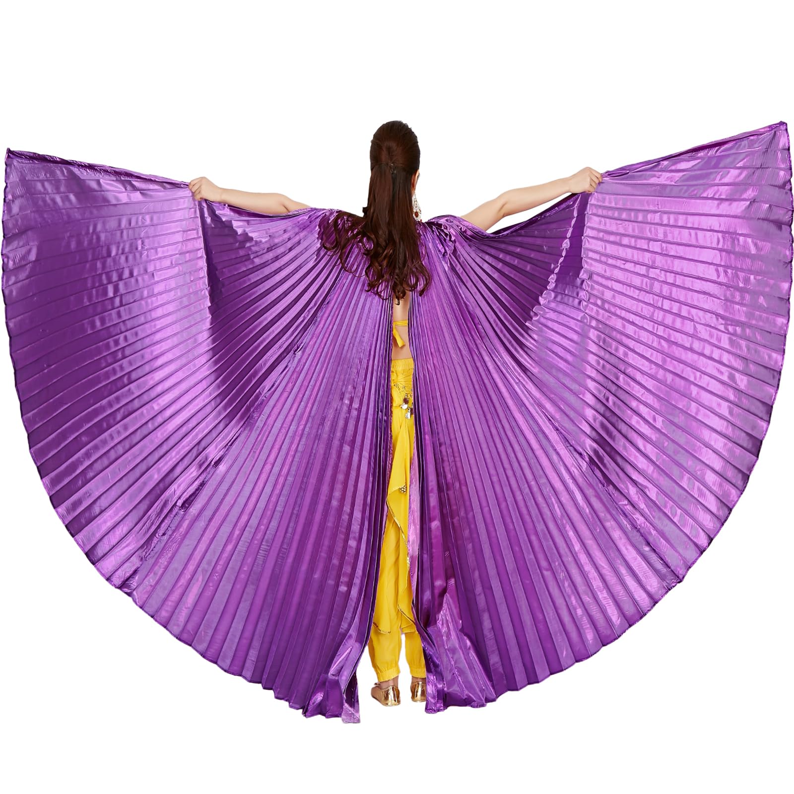 Baisdan Opening Isis Wings with Sticks, Belly Dance Butterfly Wings for Women Halloween & Carnival Performance Costume