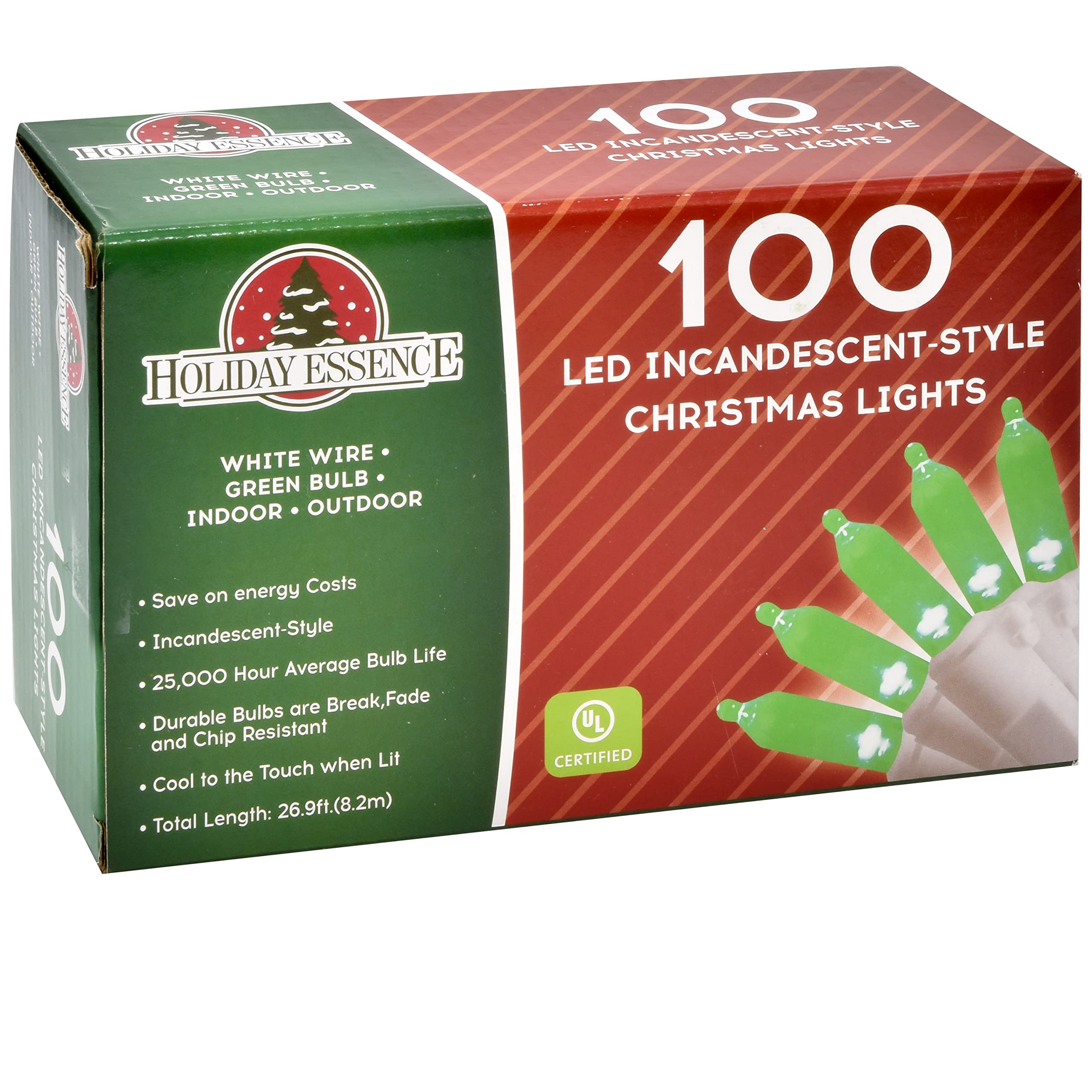 Amazon.com: Holiday Essence - 100 LED Green Christmas Lights Set