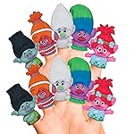 NBC Universal Trolls Bath Finger Puppets, 10 Pc - Party Favors, Educational, Bath Toys, Story Time, Beach Toys, Playtime, Stocking Stuffer