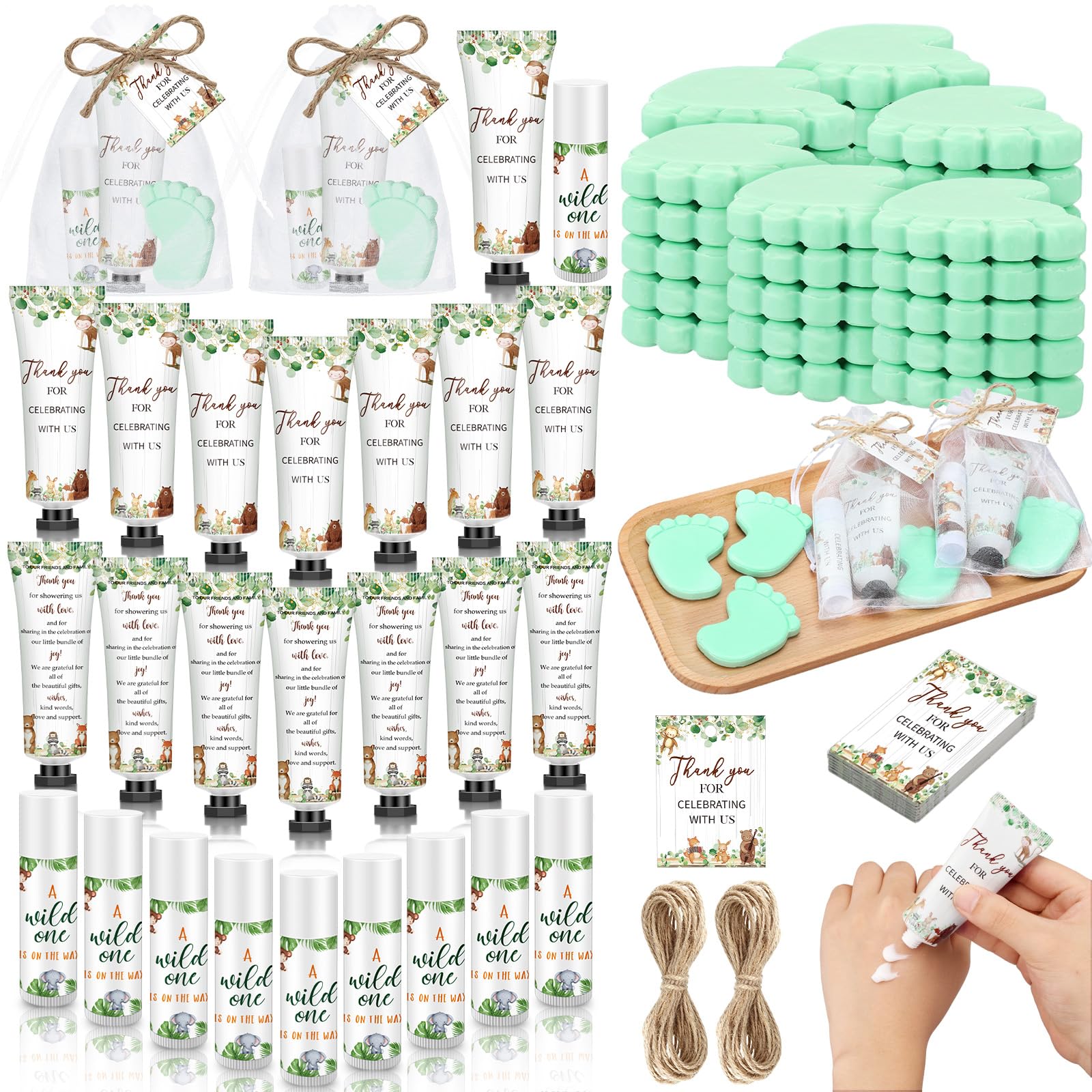 75 Pcs/25 Sets Woodland Animal Baby Shower Favors for Guests