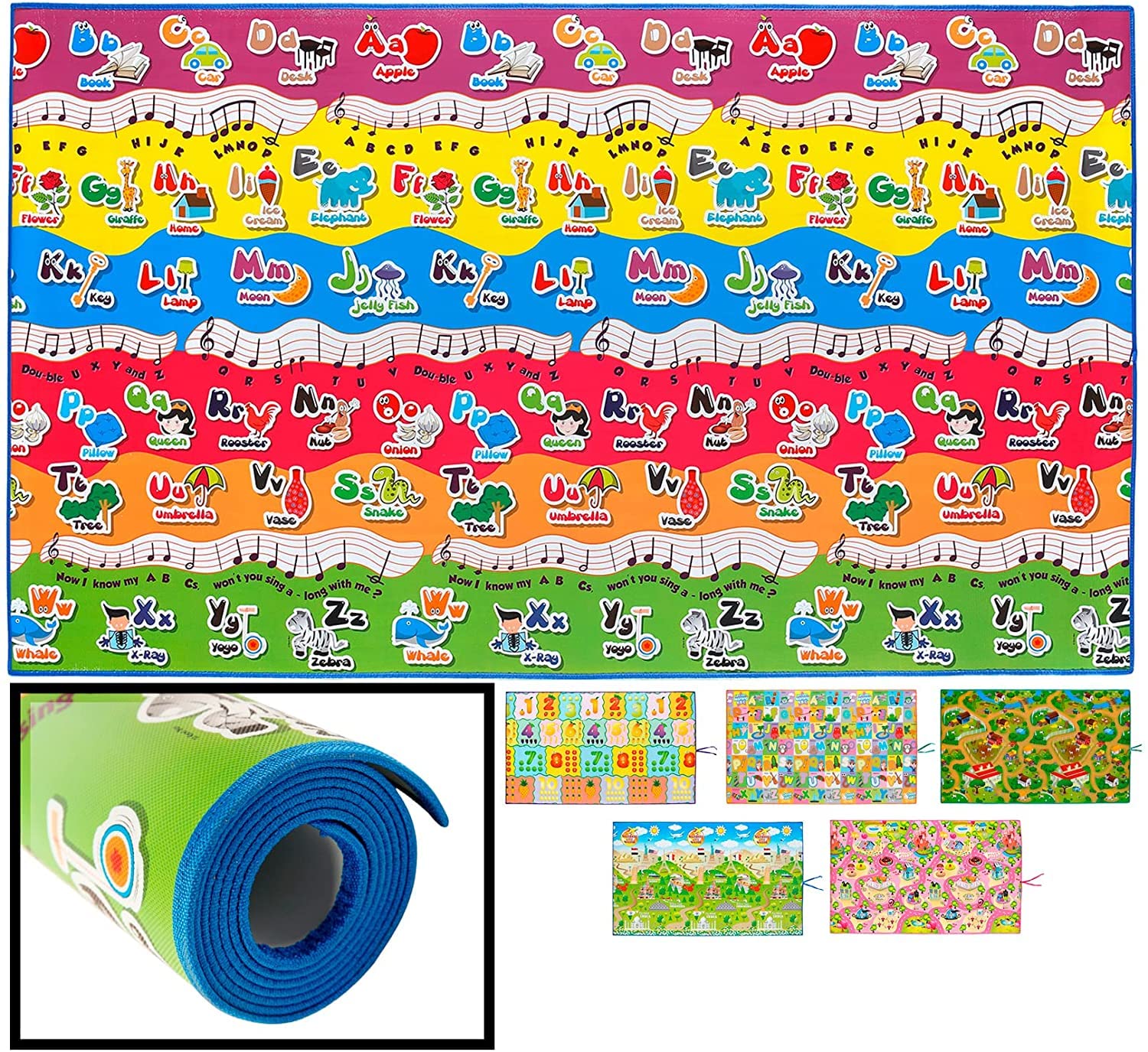 LucaHome – Alfombra Infantil Educaplay Abecedario 120x200cm | Alfombra educativa para Bebes Acolchado y Resistente | Alfombra Infantil Bebe Suelo Antideslizante | Alfombra Infantil niño niña