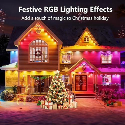 Miniatura 2 de Luces permanentes para exteriores, luces LED RGB de 300 pies con impermeabilidad IP67, control remoto de aplicación inteligente, sincronización de
