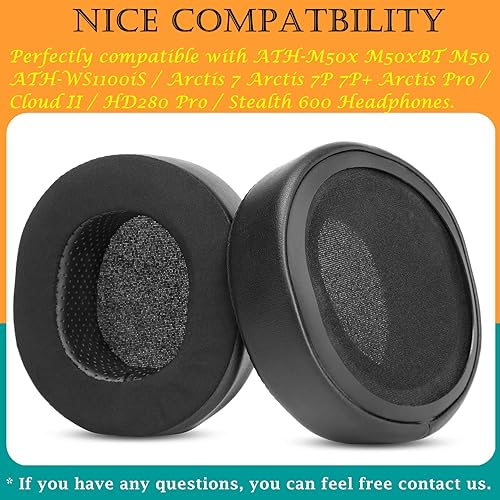 Miniatura 2 de TaiZiChangQin Almohadillas para los oídos mejoradas, almohadillas compatibles con auriculares HD280 ProATH-M50x M50xBT M50 ATH-WS1100iS  Arctis 7