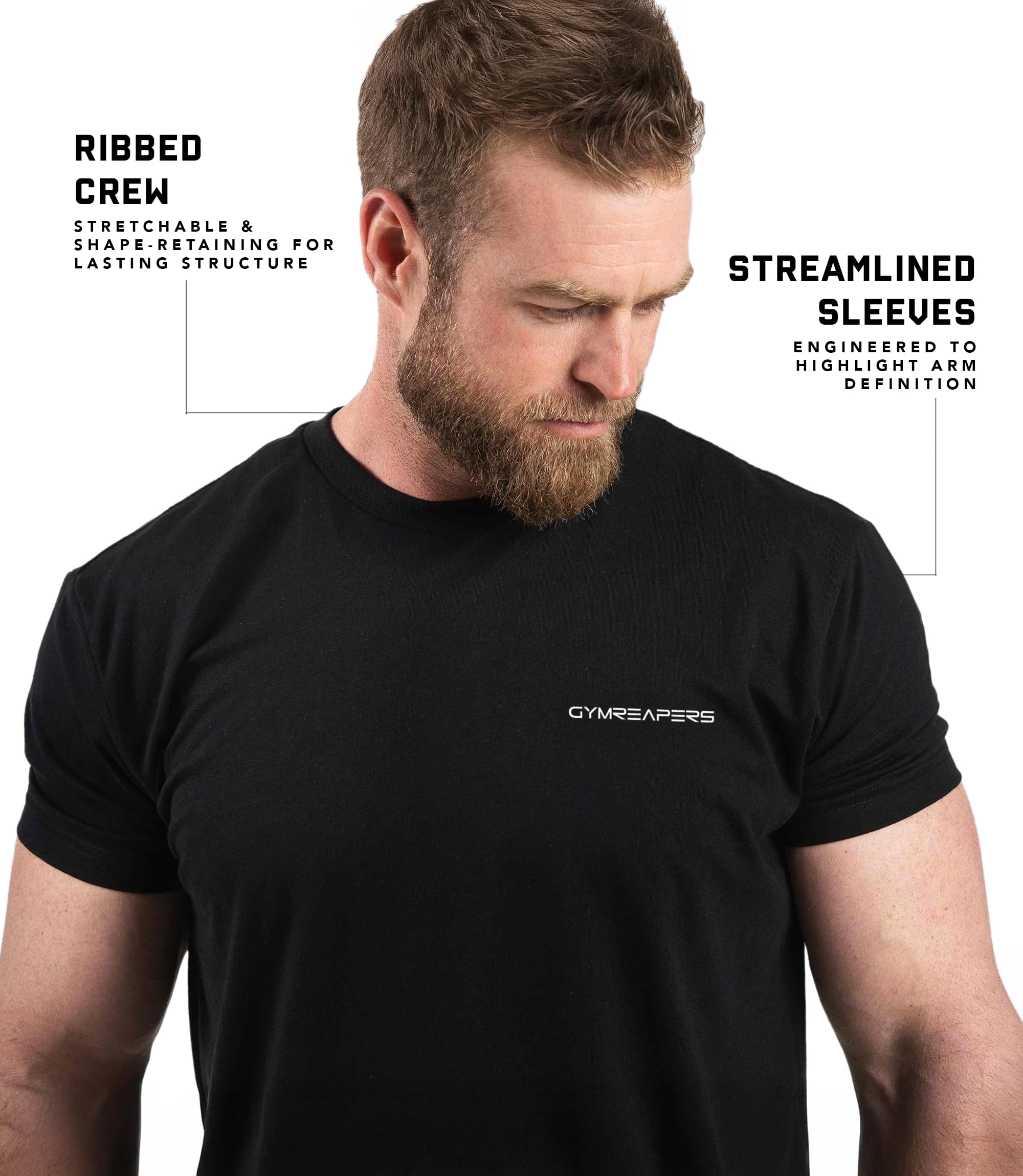 Gymreapers T-shirt da uomo con teschio, a maniche corte, per allenamento, palestra, corsa, atletica, maglietta asciutta