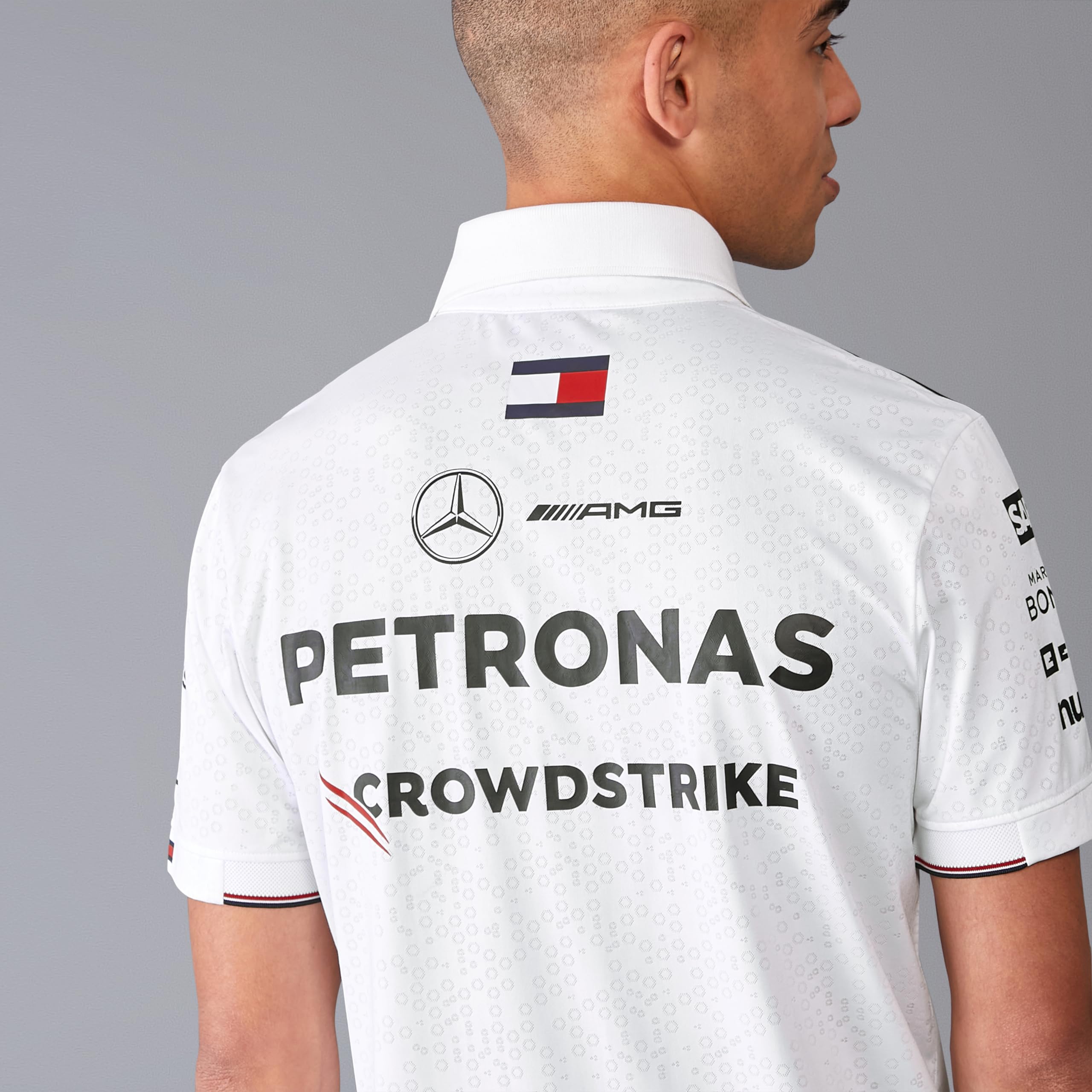 Mercedes AMG Petronas Polo F1 2024 pour Hommes - Blanc - Taille: L