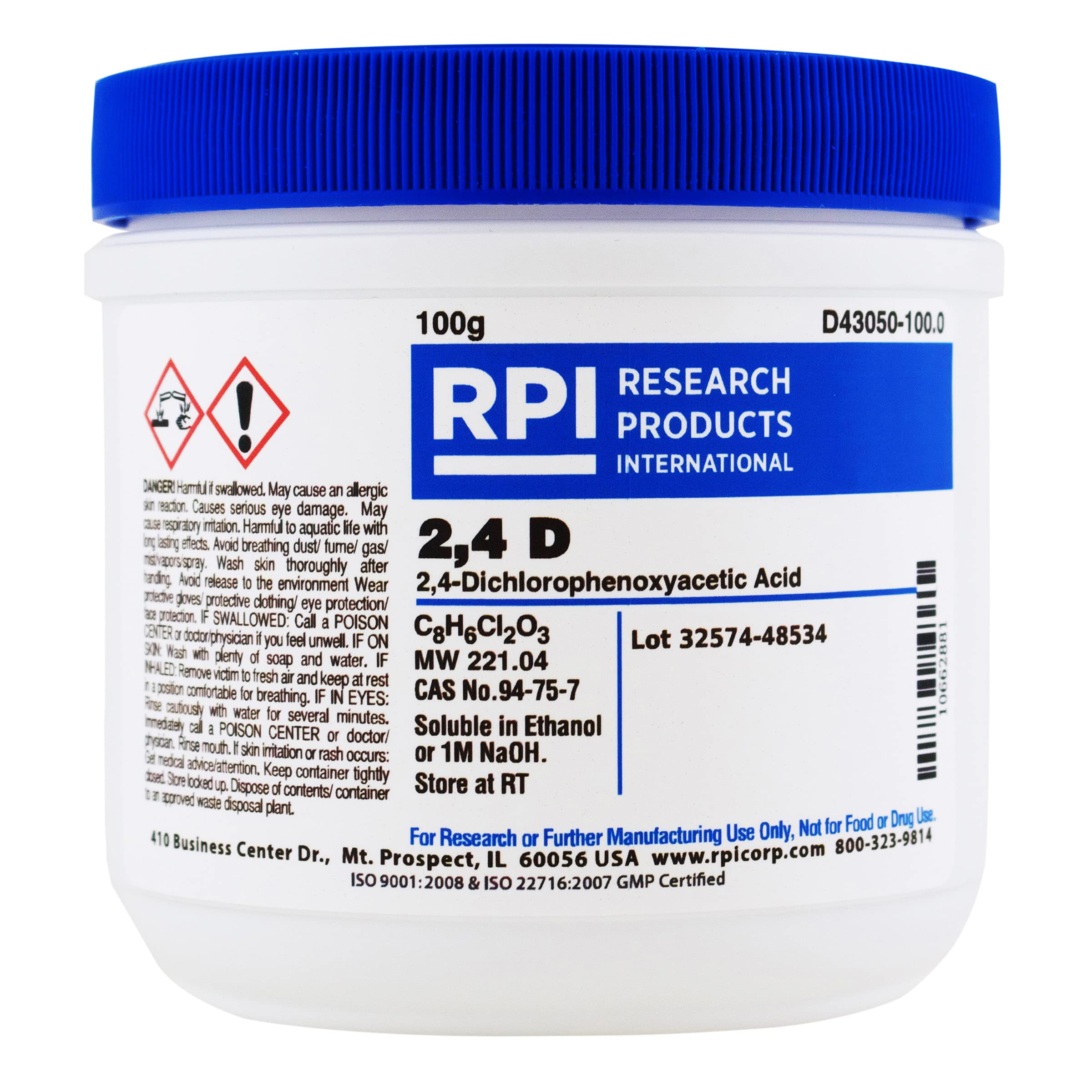 2,4-Dichlorophenoxyacetic Acid [2,4 D], 100 Grams