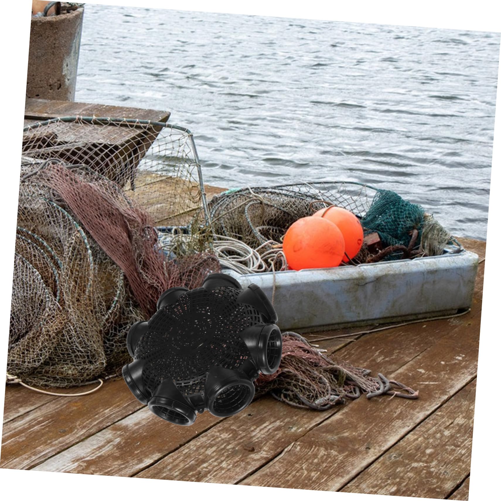 Angelköder Futterkäfig Schwarz aus Pp für Fishing Baits | Praktischer Köderhalter, Hilfsmittel zum Fischen, Passend für Grundangeln Zubehör