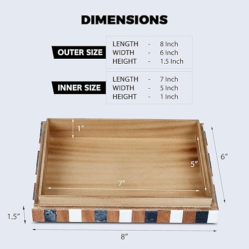 Miniatura 2 de Handicrafts Home Colección Cosmo - Joyero decorativo hecho a mano para recuerdos, baratijas y decoración del hogar, caja para almacenamiento de