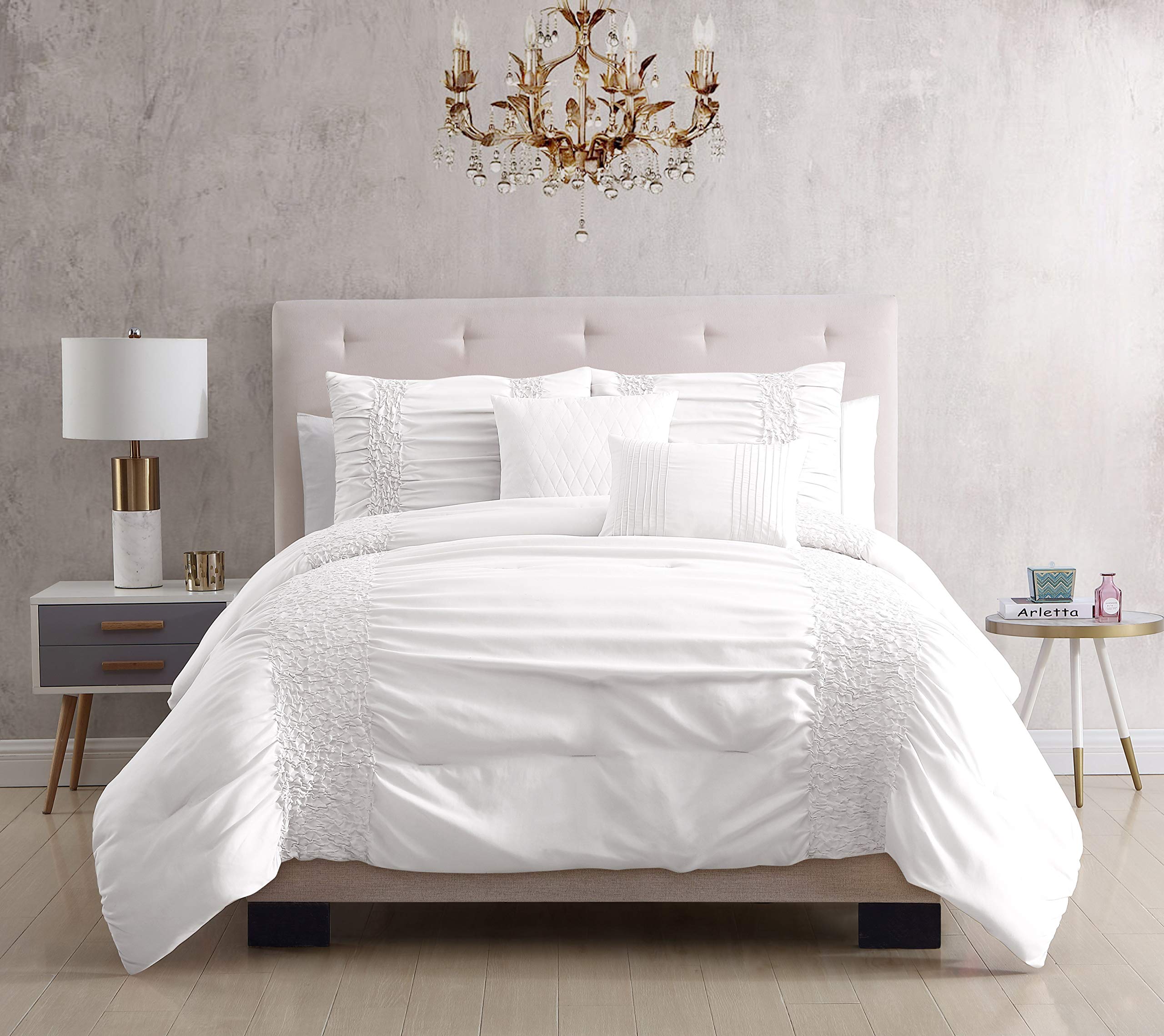 Riverbrook HomeAllison Comforter Set, Twin, White, 4 -Piece Set