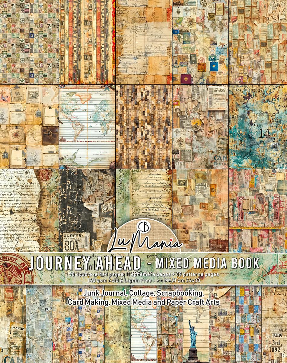 Ciao Bella Mixed Media Book A4 Motivpapier Scrapbooking DIY