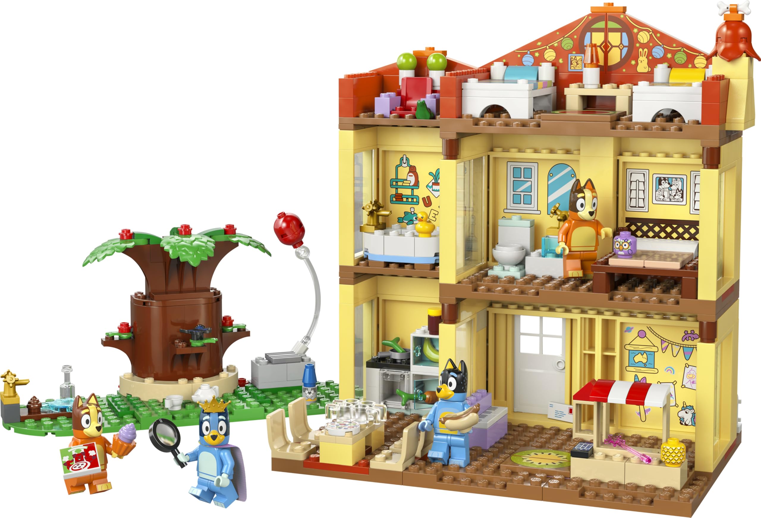LEGO Bluey: Casa della Famiglia di Bluey - Giocattolo Modulare con Stanze, Giardino, 4 Minifigure e Accessori - Regalo di Compleanno per Bambini da 4 Anni in su e per i Fan della Serie TV - 11203