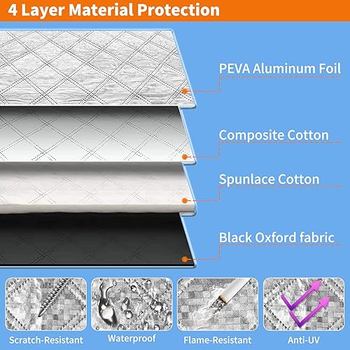 Miniatura 3 de Parasol para parabrisas de automóvil, cubierta protectora gruesa para protección contra el calor y los rayos UV, cubierta de nieve para SUV