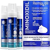 Vista 1 de Remixidil - Espuma de minoxidil al 5% para hombre Tratamiento de crecimiento capilar para hombres Fórmula clínicamente probada para la pérdida