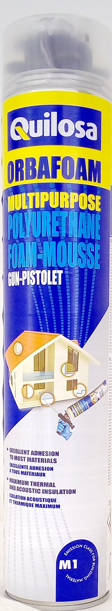 2 espumas expansives Poliuretano Bomba de pistolable 750 ml + 1 pistola + 1 limpiador
