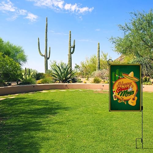 Miniatura 5 de Nepnuser Bandera de lino para jardín, fiesta mexicana, decoración de fiestas para interiores y exteriores, decoración para patio delantero