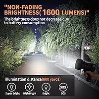 Vista 2 de BUYSIGHT Rechargeable Spotlight Flashligh, 1000000 Lumen Hand held Spotlight Waterproof Flashlight Hunting floodlight with red Lens(Camouflage