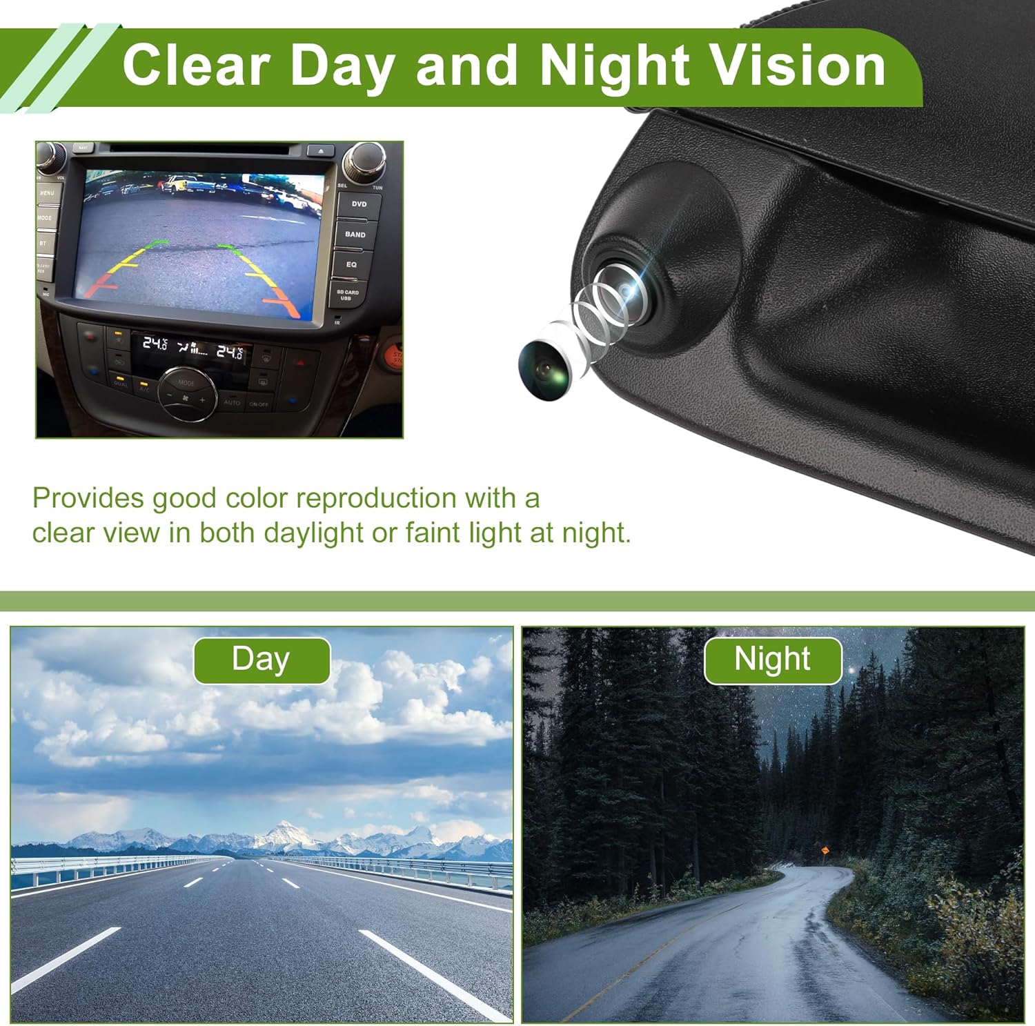 No.7L3Z9943400AA Tailgate Handle Backup Camera for Ford F-150 1997-2003 for Ford F-250 1997-1999 Rear View Reversing Park Assist Camera 1 Set