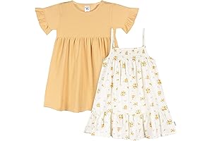 Gerber Girls Toddler Short-Sleeve And Sleeveless Dress Set