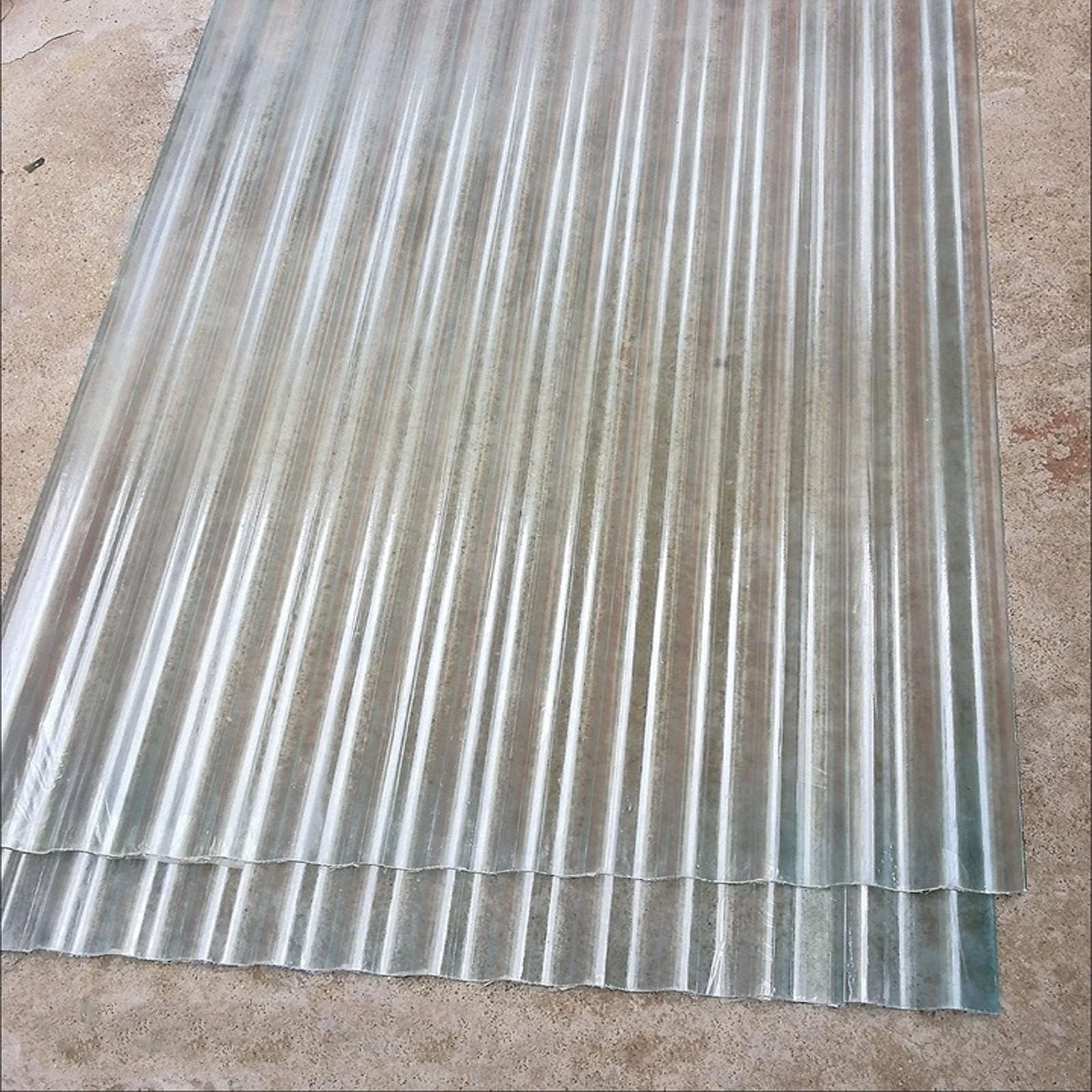 1.5mm Hojas De Techo Corrugado,Paneles Para Tejado Resistentes Al Impacto,Placa Ondulada Anti-UV,Chapa Ondulada Para Invernaderos Prueba De Lluvia,Placa De Aislamiento (0.9×1.7m,1pcs)