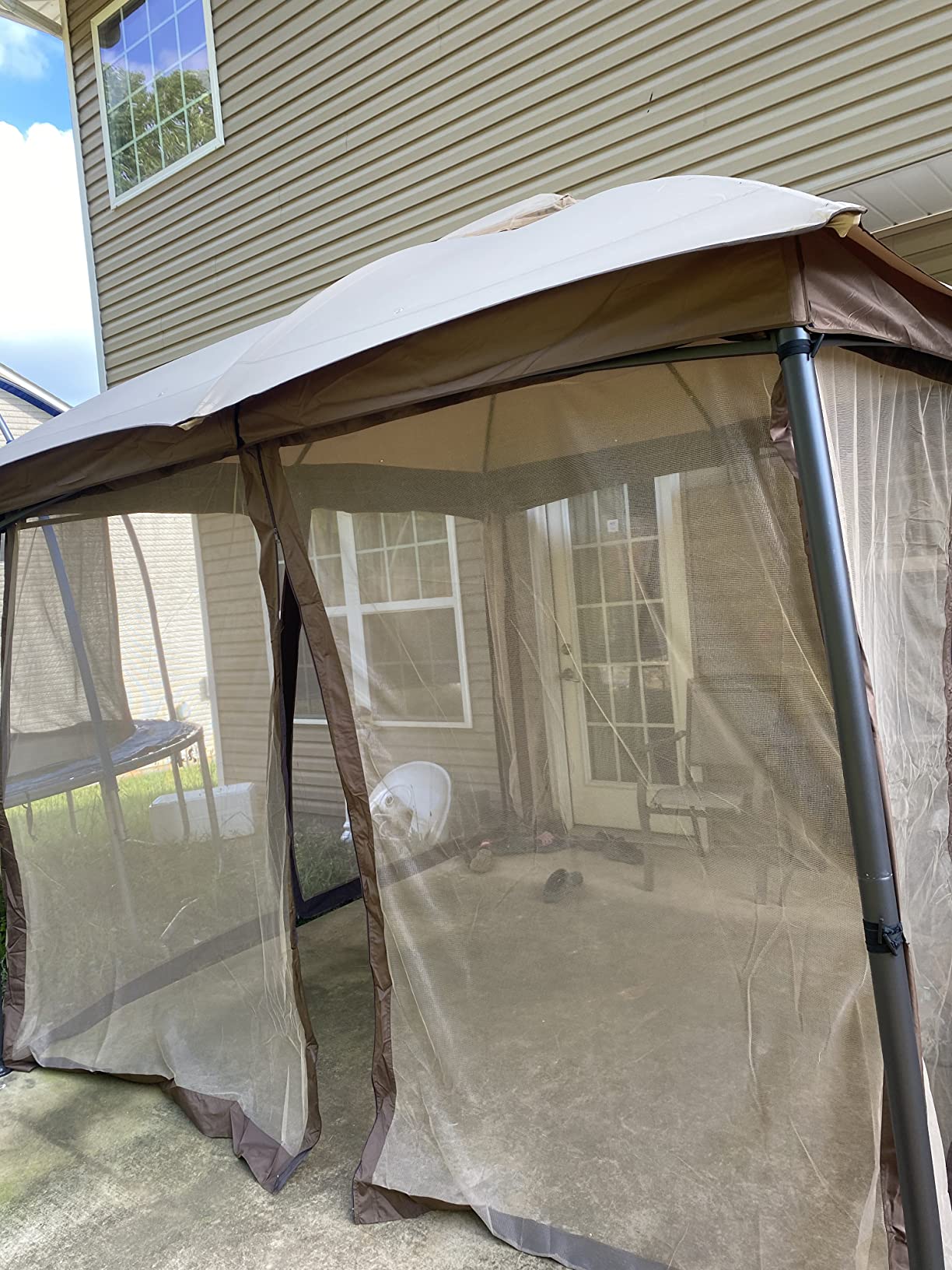 40/mo Finance FAB BASED 10x10 Gazebo for Patio, Double Vent Canopy