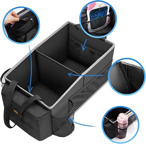 Miniatura 4 de Organizador de asiento de automóvil, organizador de asiento trasero de automóvil con portavasos, organización de almacenamiento para asiento de