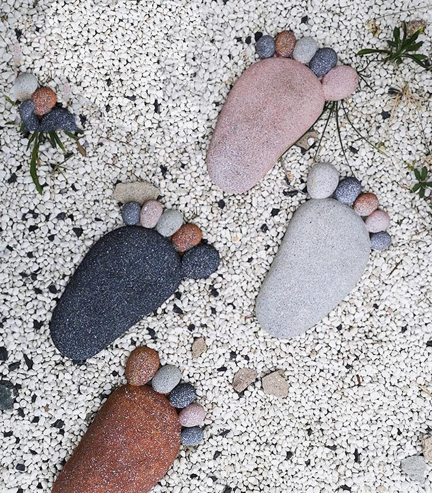 Piedras para El Jardín,Piedra de Paso del Patio de La Decoración del Jardín,Pie de Dibujos Animados Al Aire Libre Baldosa Villa Césped Pie,C