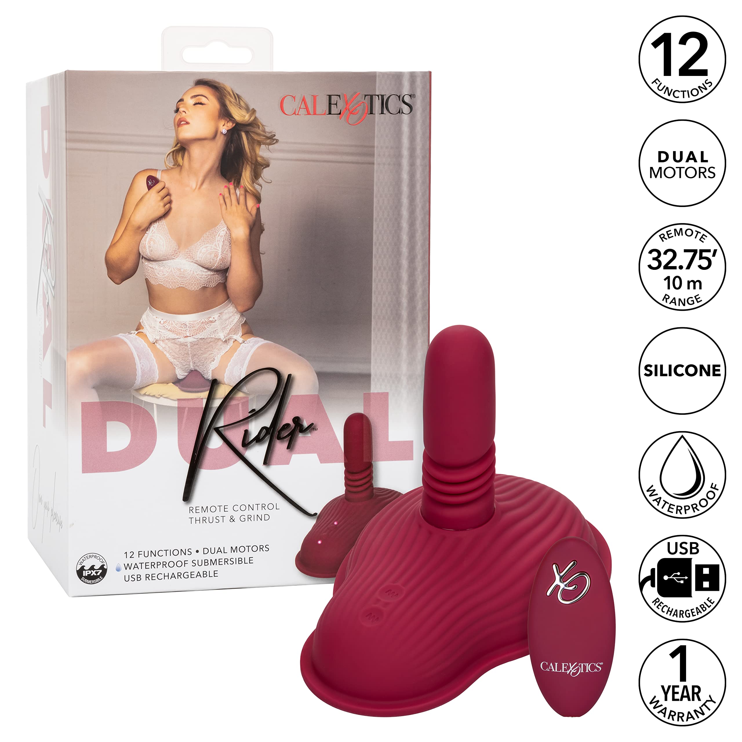 Amazon.com: CalExotics Dual Rider Remote Control Thrust & Grind Vibrator -  SE-4300-50-3 : Health & Household