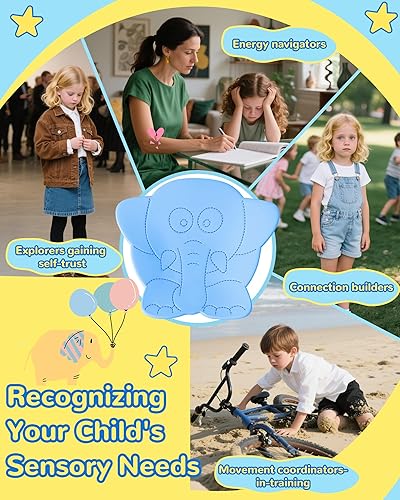 Miniatura 7 de Silla giratoria de 21 pulgadas de largo x 19 pulgadas de ancho para niños autistas, juguetes sensoriales para niños con autismo, sentarse y girar,