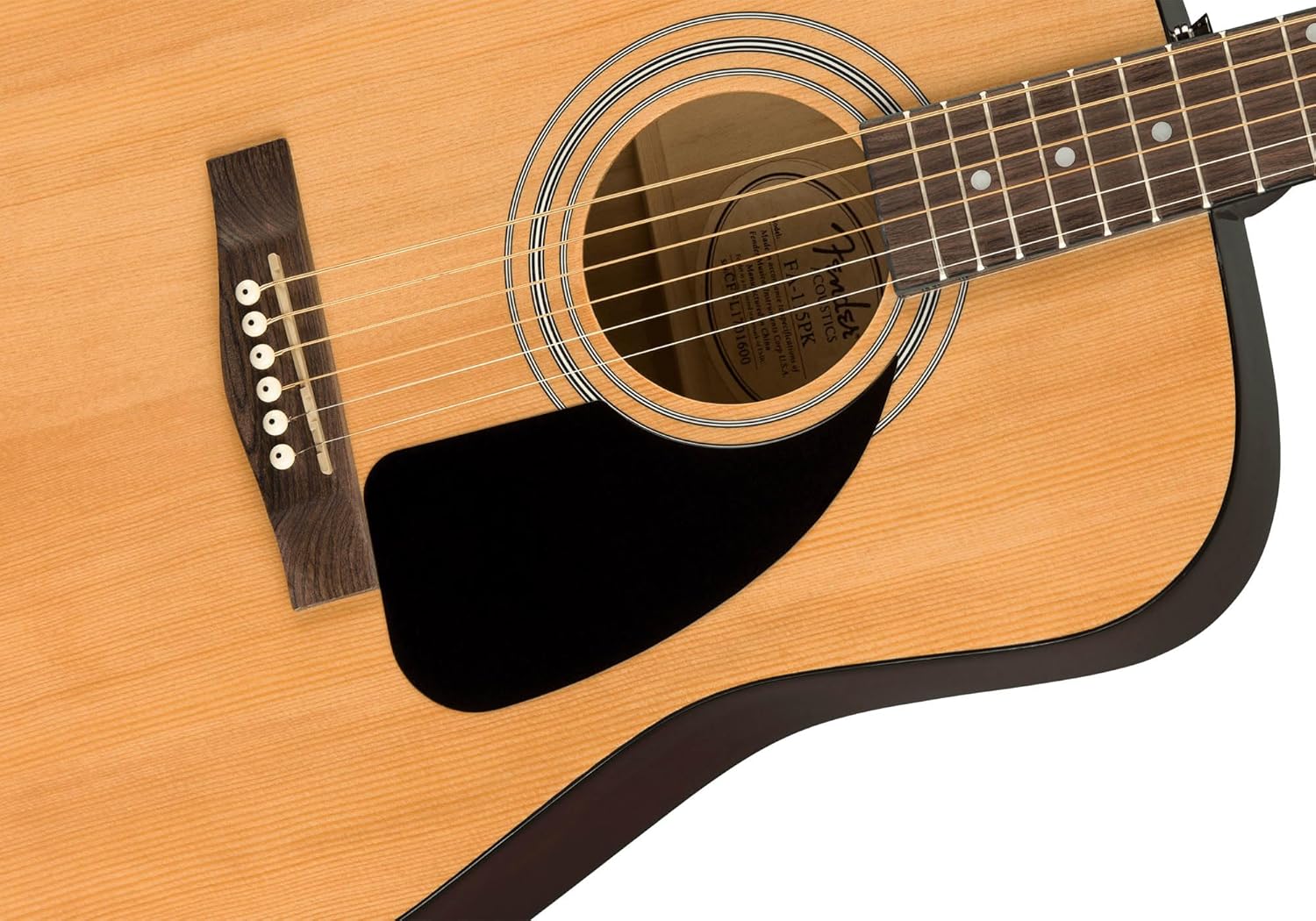 Fender FA-115 Dreadnought Acoustic Guitar - Natural Bundle with Gig Bag, Tuner, Strap, Strings, Picks, and Austin Bazaar Instructional DVD