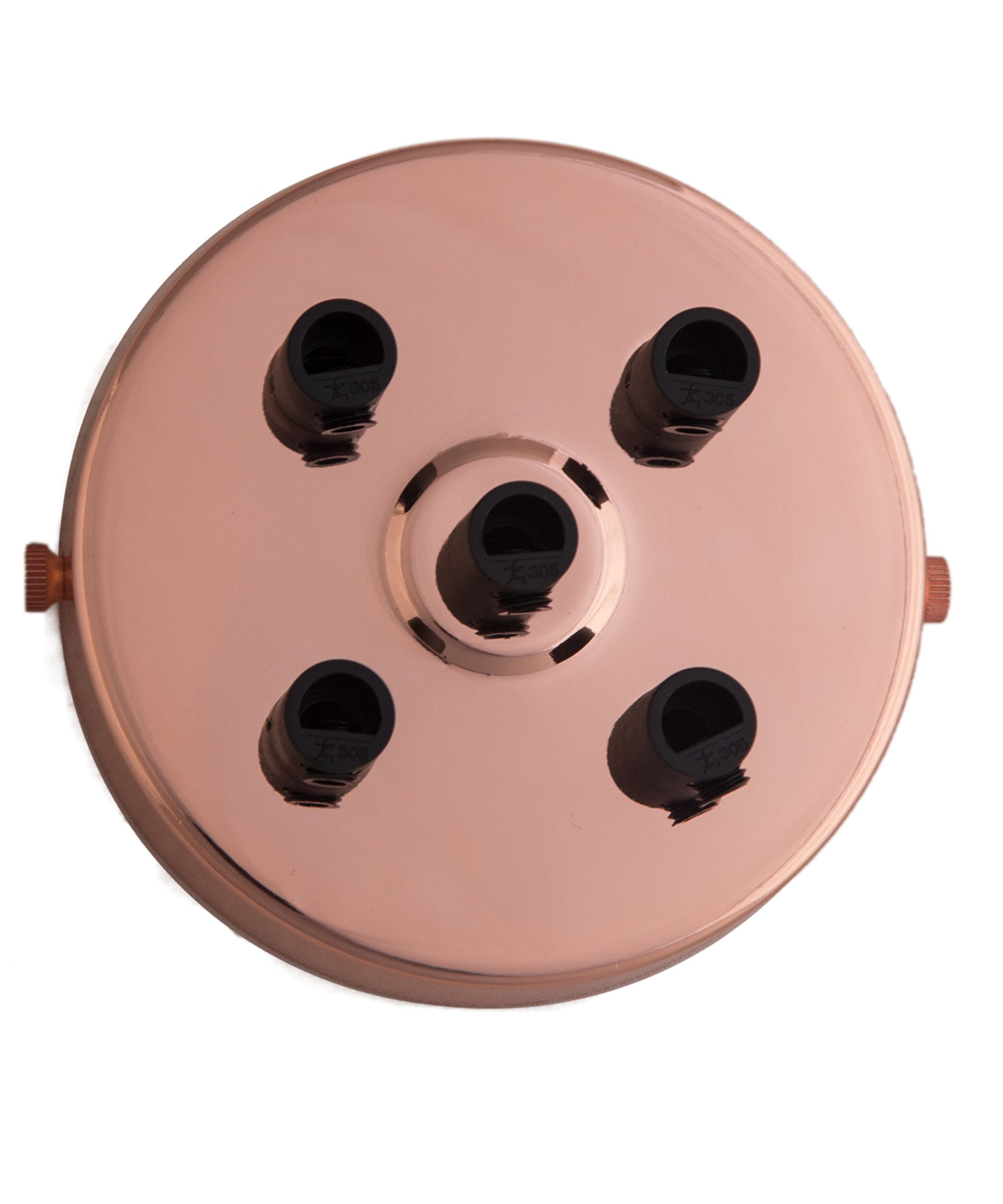 William & Watson Rose Gold Multi Outlet Ceiling Rose 5 Way
