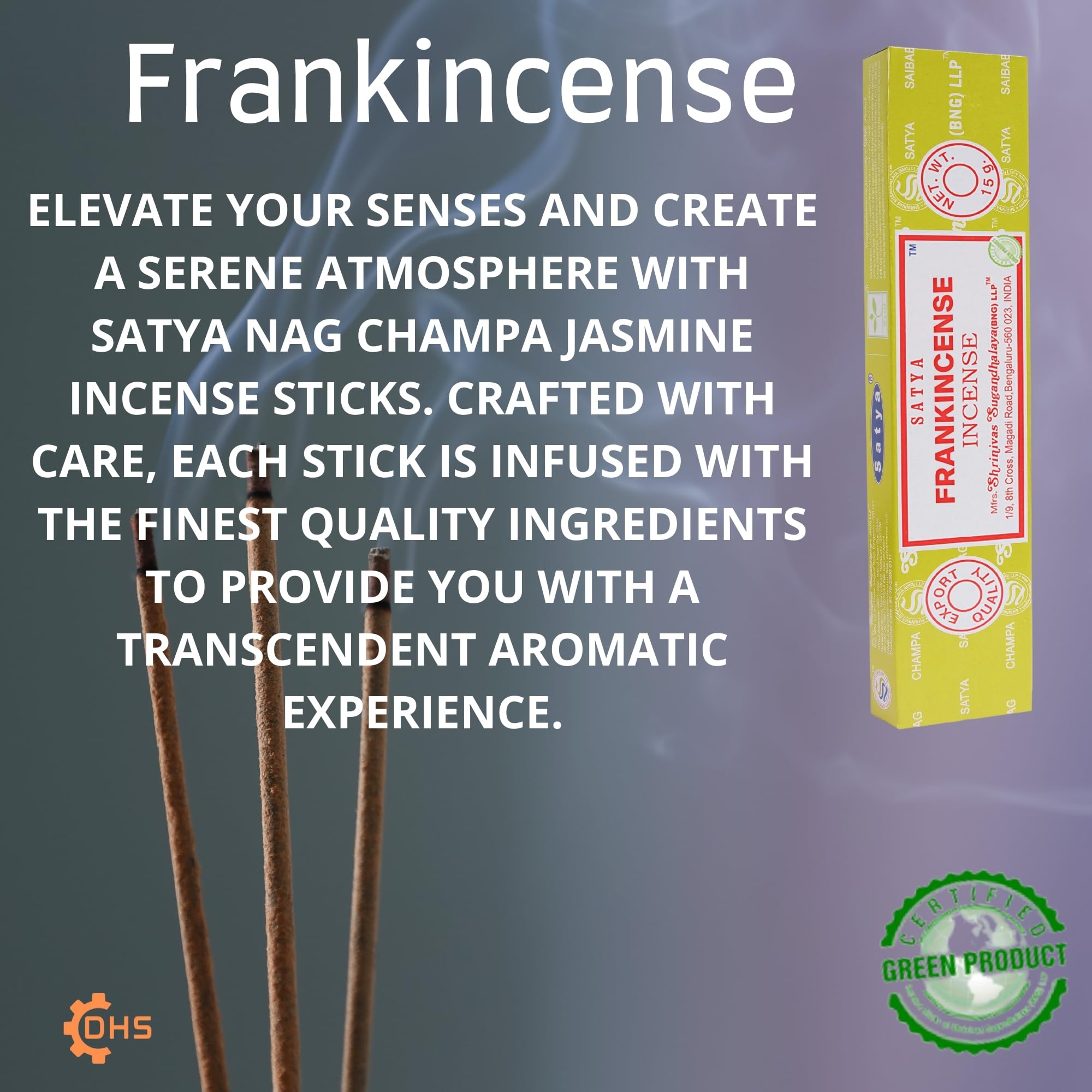 Satya Nag Champa Frankincense Incense Sticks - Image 4