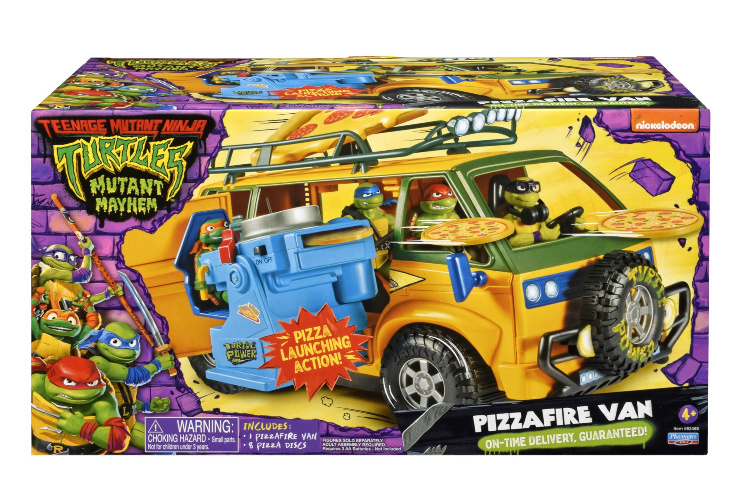 Teenage Mutant Ninja Turtles 83468CO Mutant Mayhem Pizza-Feuerwehrwagen Jungen von 4 bis 7 Jahren und TMNT-Fans, Mehrfarbig/Meereswellen (Ocean Tides)