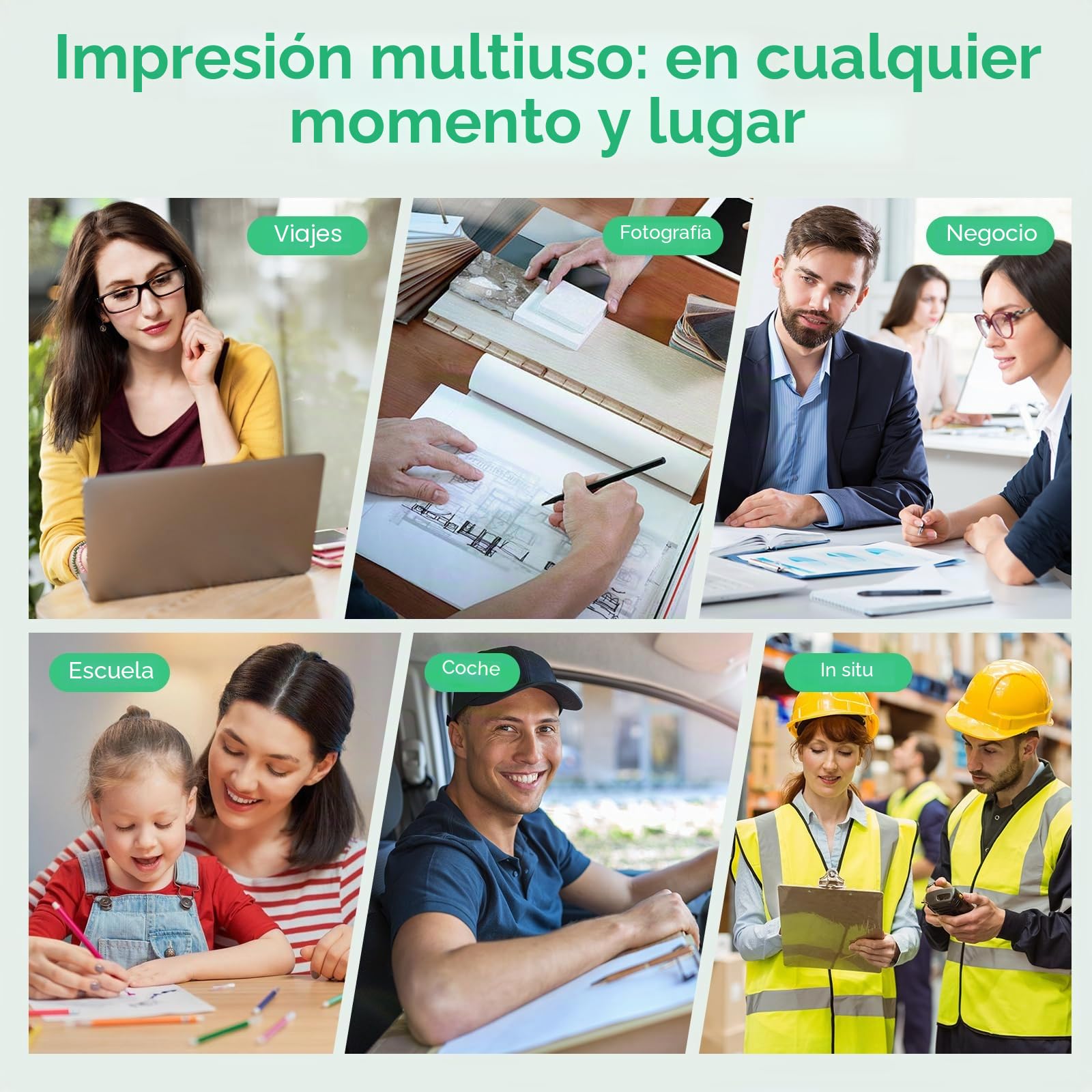 GuKKK Impresora Térmica Portátil A4, Impresora de Papel A4 Bluetooth, Impresoras Móviles Uso con Papel Térmico 210x297mm, Compatible con Teléfonos Android e iOS, para el Hogar, la Oficina (Blanco)