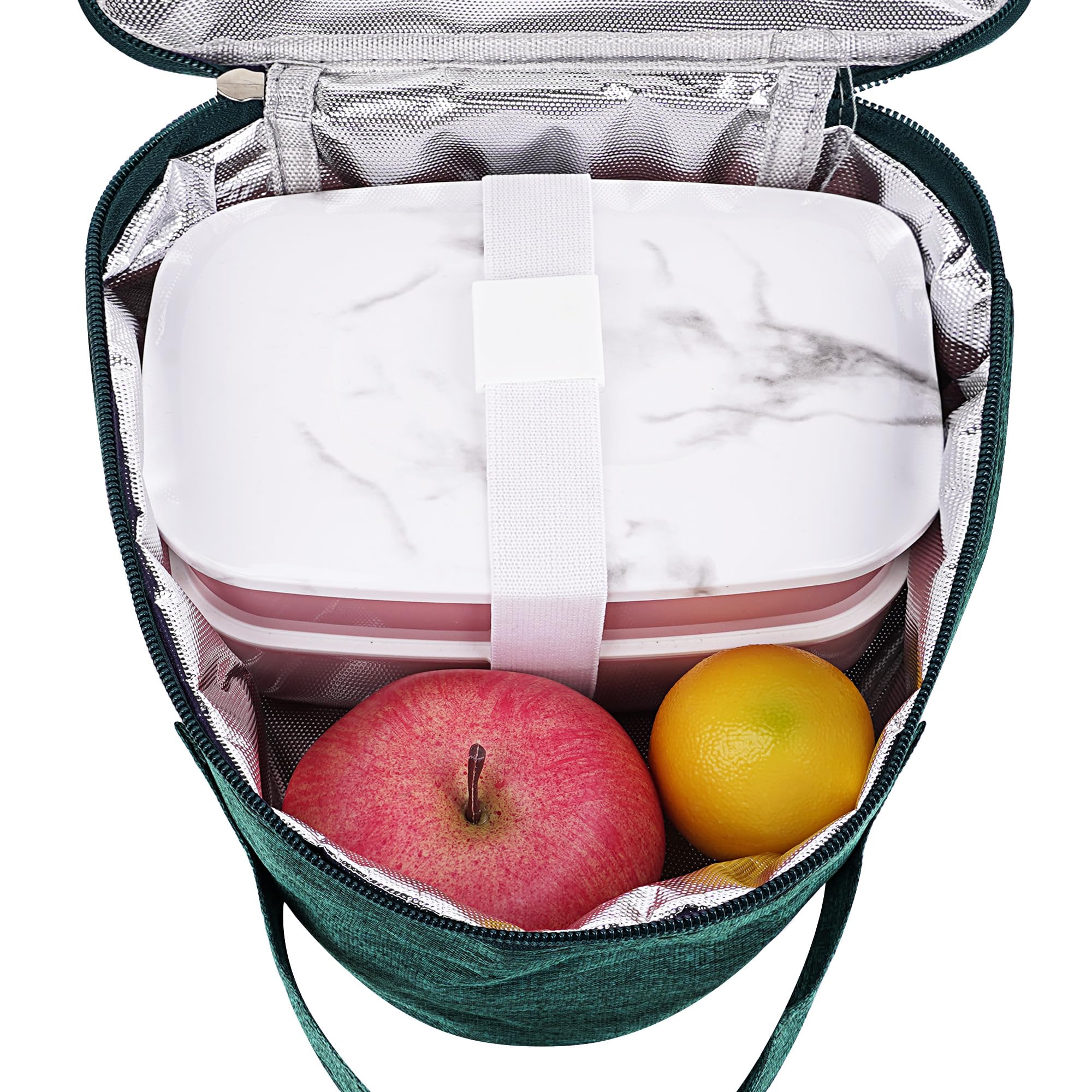 Linkidea Large Reusable Snack Bags, Reusable Insulated Snacks Storage Bag for Fruit Lightweight Leakproof Outdoors Lunch Box (Green) - Image 2