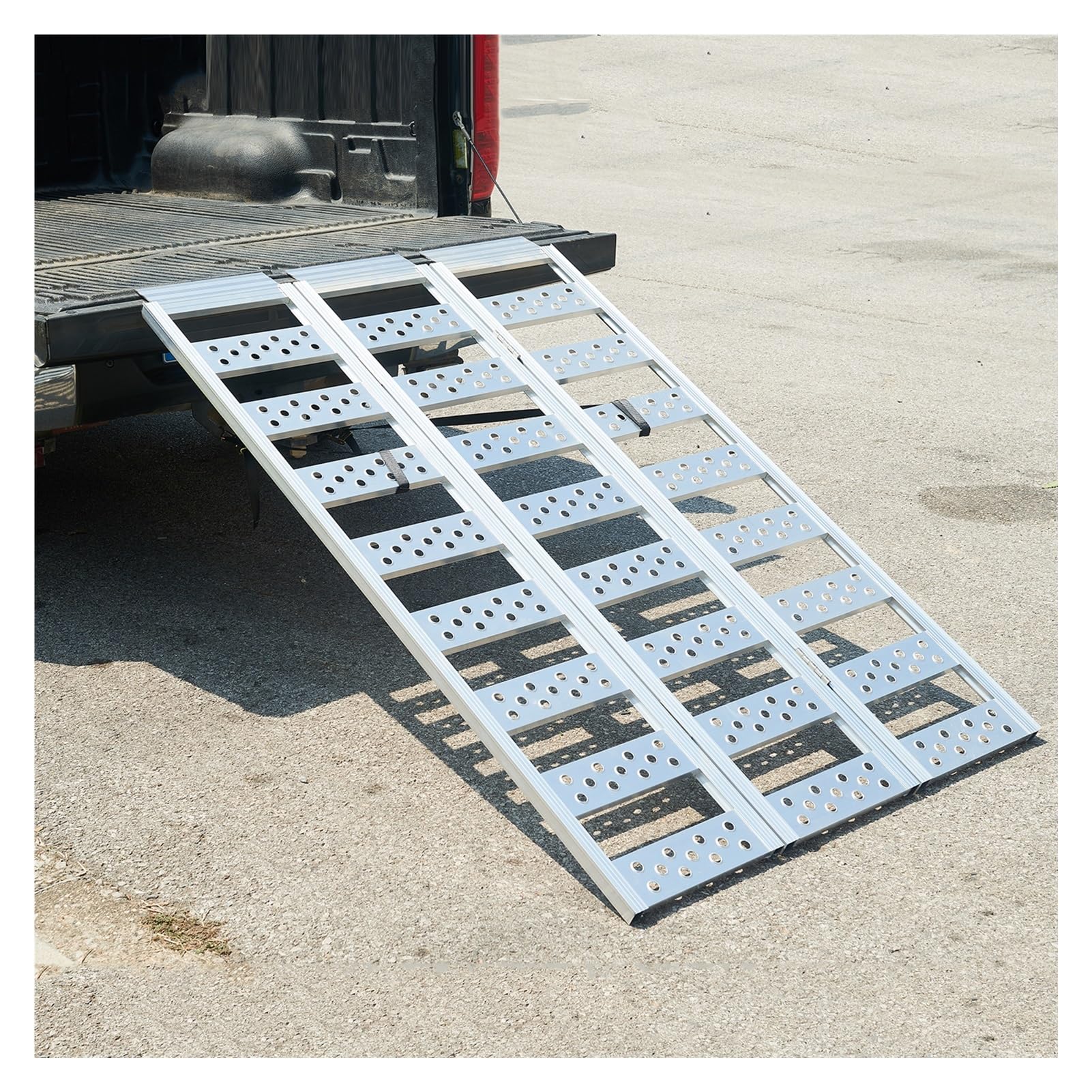 44,8 Pouces Élargi Aluminium Chargement Rampes Pour Ramassage Camions, Pliage Moto Rampe 1499LBS Capacité, Camion Vélos VTT Trottinettes