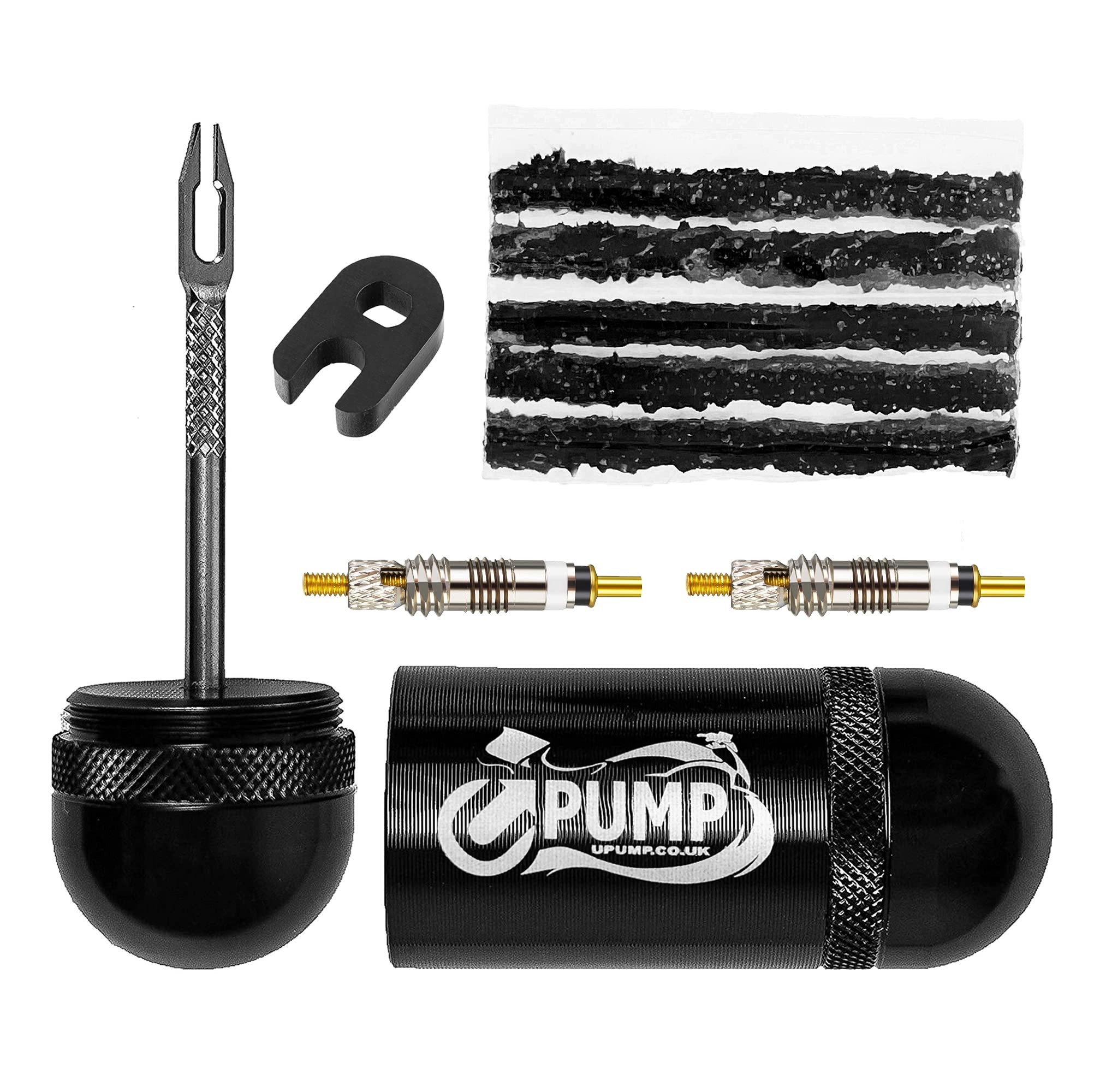 Kit Riparazione Tubeless UPUMP – Emergenza Bici MTB E Strada, 5 Strisce + Utensile In Alluminio, Portatile 100g