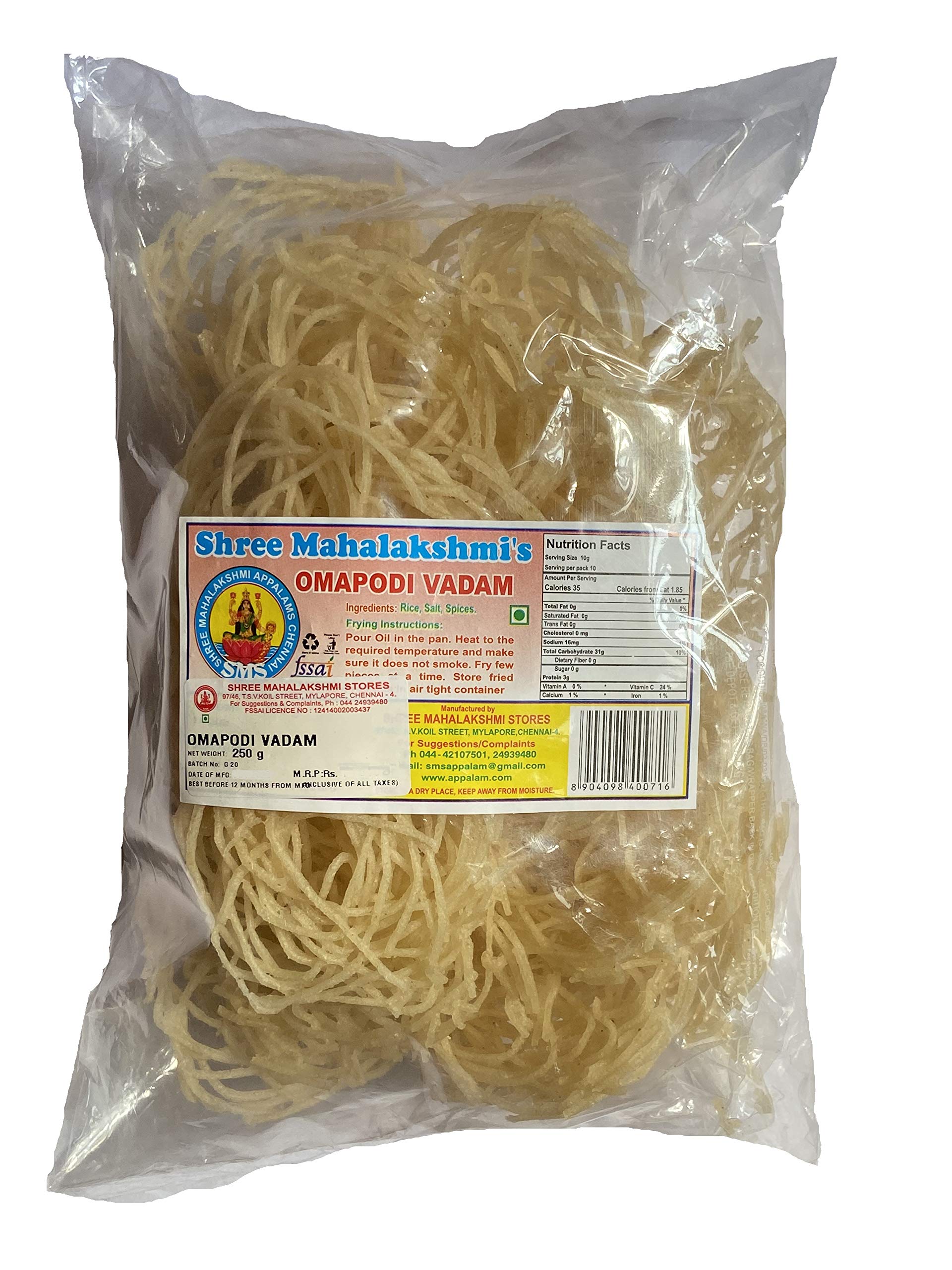 SMS Omapodi Vadam, 250 Grams (B08RCFW6FZ) Amazon Price History, Amazon Price Tracker