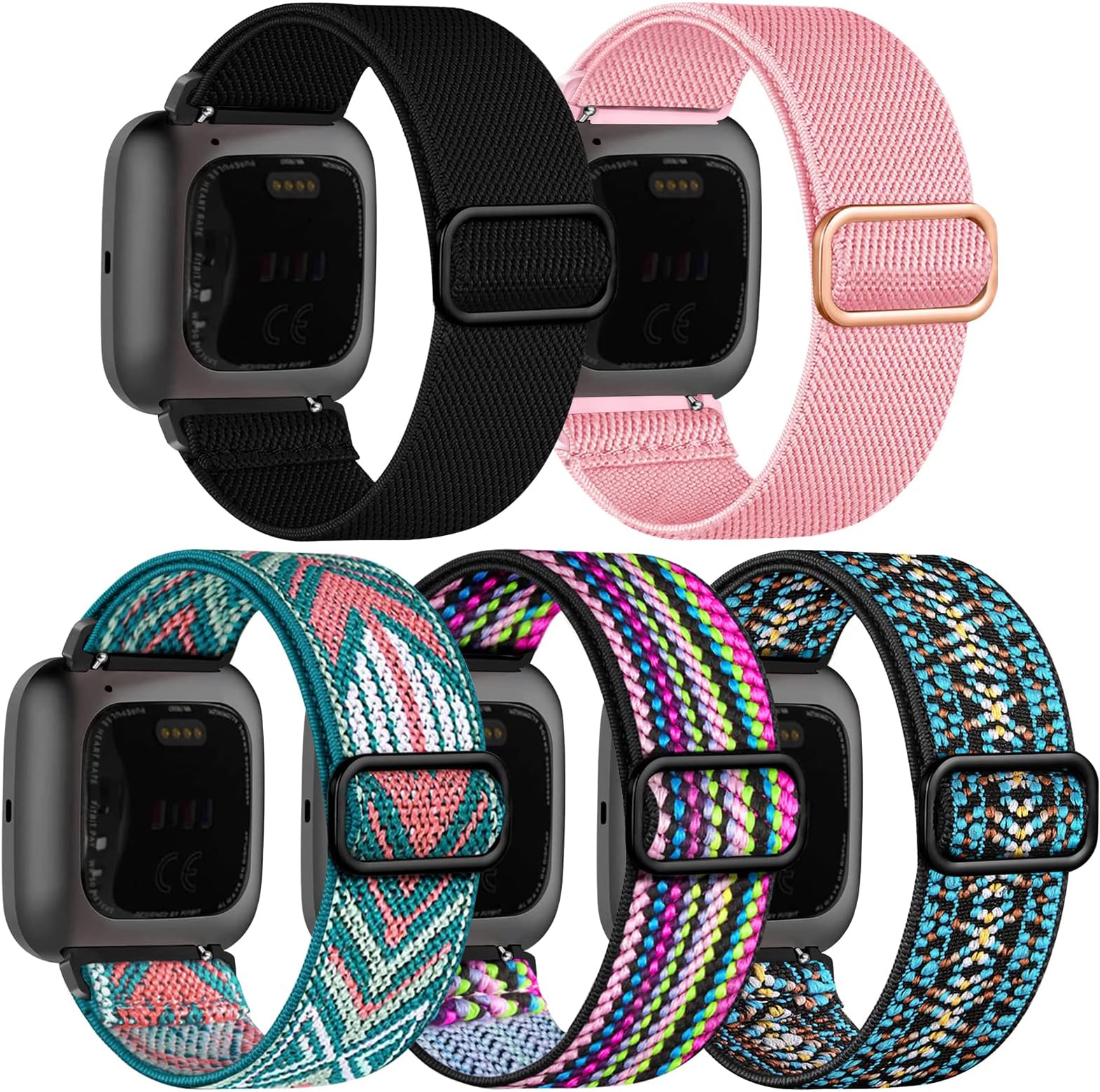 chinbersky 5 Pack Strap Compatible with Fitbit Versa 2 Straps/Fitbit